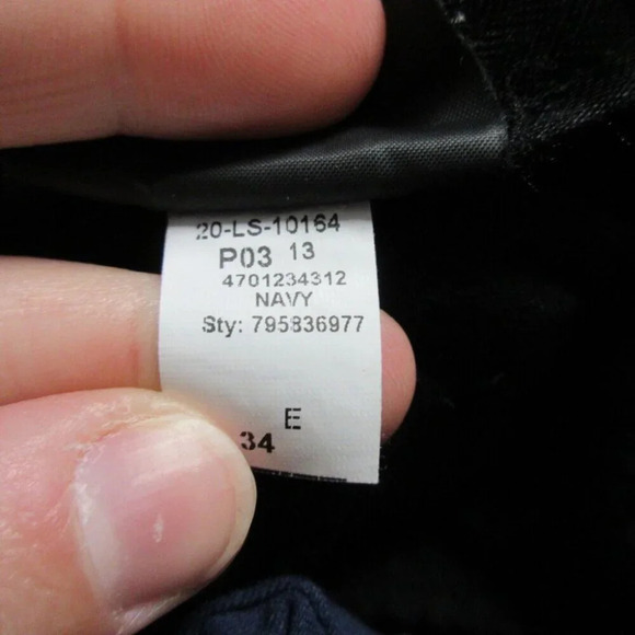 Club Monaco Men's Dress Pants Straight Leg Ankle Trouser Size 34 x 32 Navy 560 - Picture 5 of 13